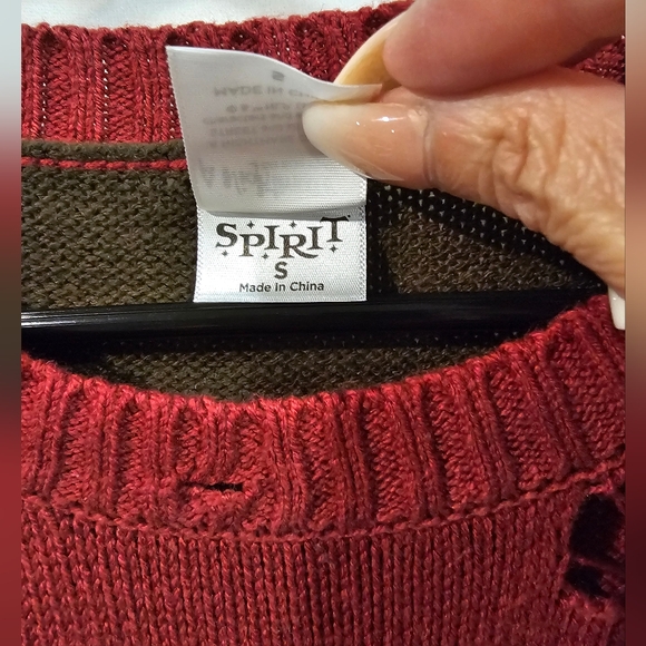 Freddy Kruegar Sweater Dress Red & Green Small EUC - Picture 5 of 6